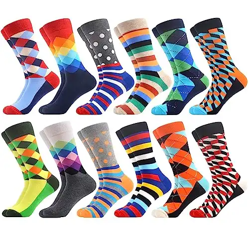 Cool Colorful Fancy Novelty Funny Crew Socks Pack
