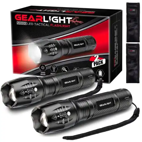 2pack S1000 LED Flashlights High Lumens